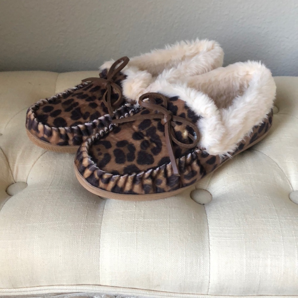 J.crew Leopard slippers